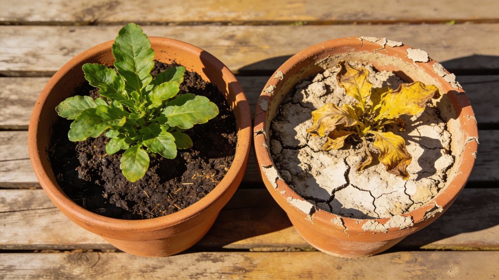 container plant water loss