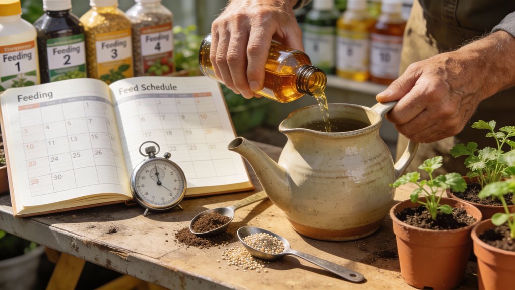 efficient container plant feeding