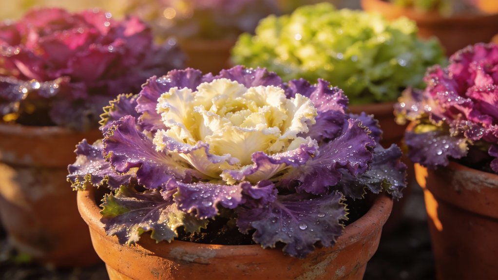 ornamental cabbage container displays