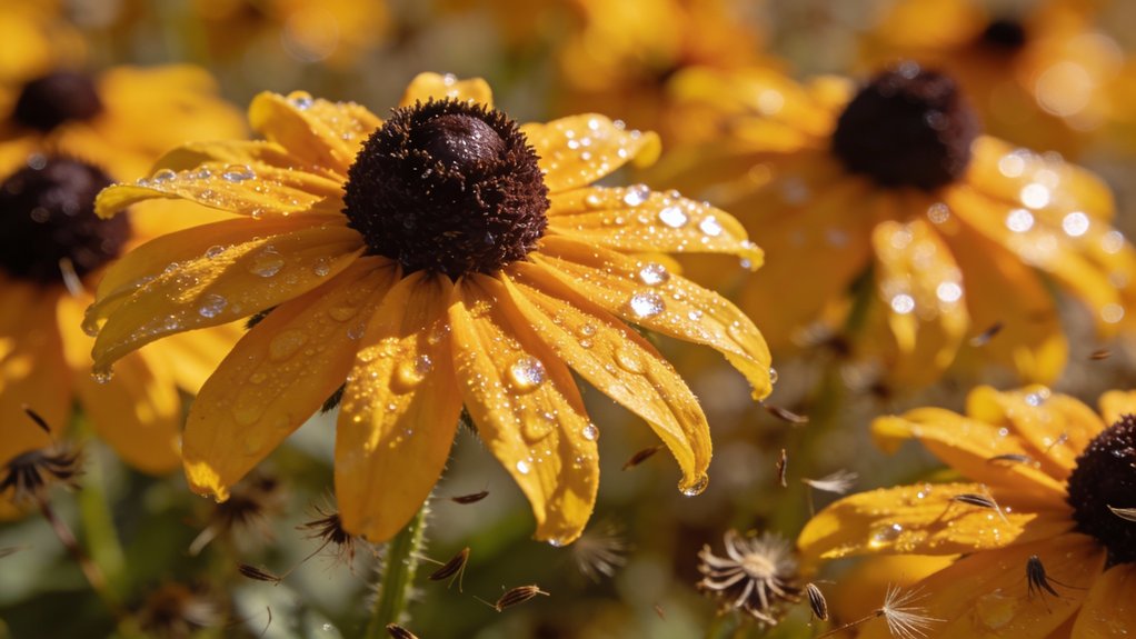 self seeding yellow perennial blooms