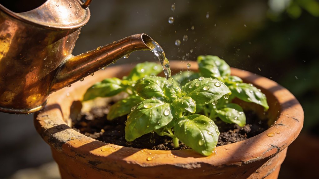 water container plants regularly